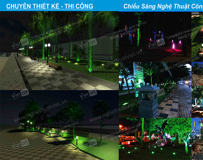 Thi công lắp đặt công viên ánh sáng VietArt - Nghệ Thuật Việt